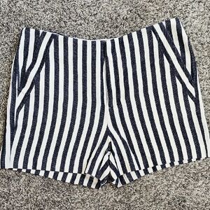 Banana Republic High Waist Blue and White Shorts